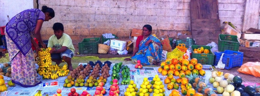 A fruit vendor in Bangalore
