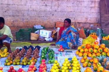 A fruit vendor in Bangalore